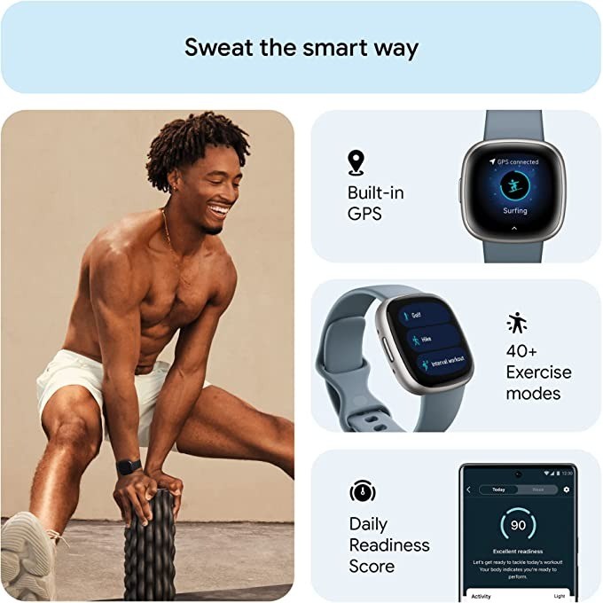 ساعة Fitbit Versa 4 الذكية الم - مراجعة Smartwatch Touch وسعره