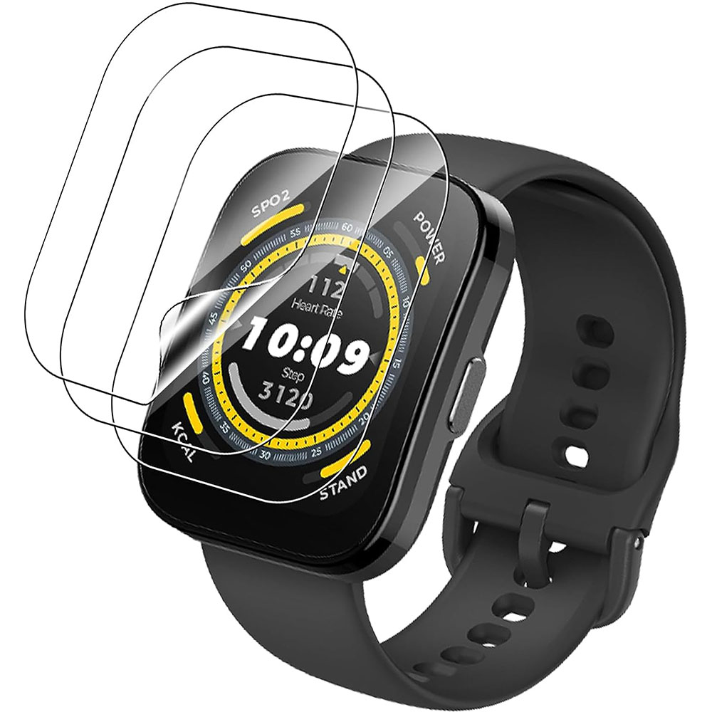 3 قطعة واضح HD واقي للشاشة الس - مراجعة Amazfit Smartwatch Accessories وسعره